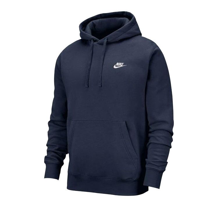 Nike Sportswear Club Fleece Pullover Hoodie 'Midnight Navy/White'