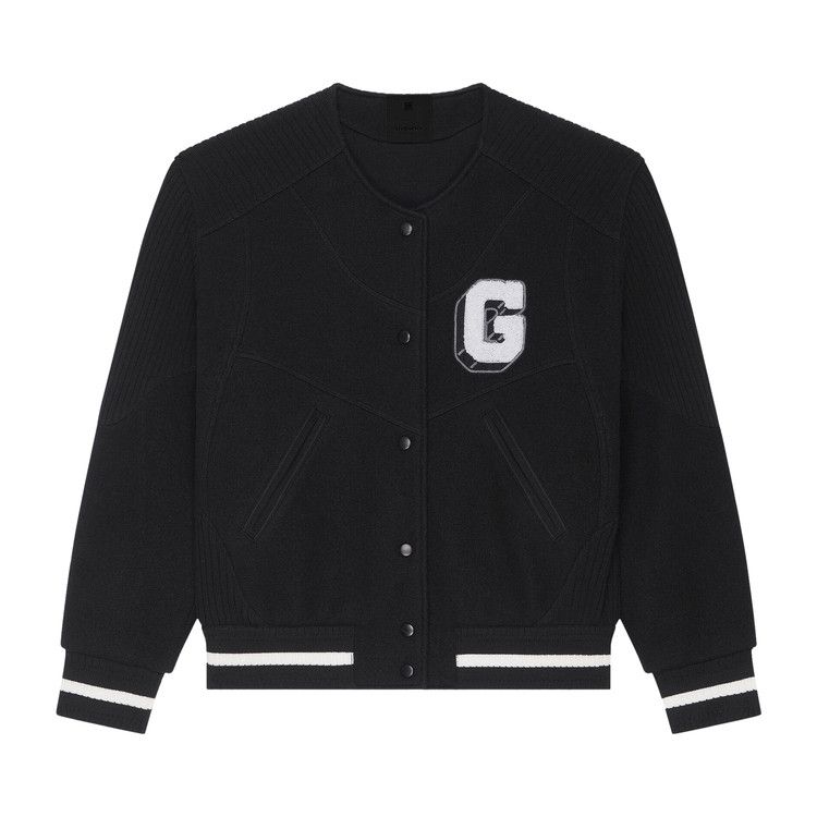 Givenchy Cutlines Bomber Varsity Jacket 'Black'