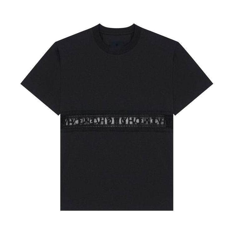 Givenchy T-Shirt With Lace Webbing Black 'Black'