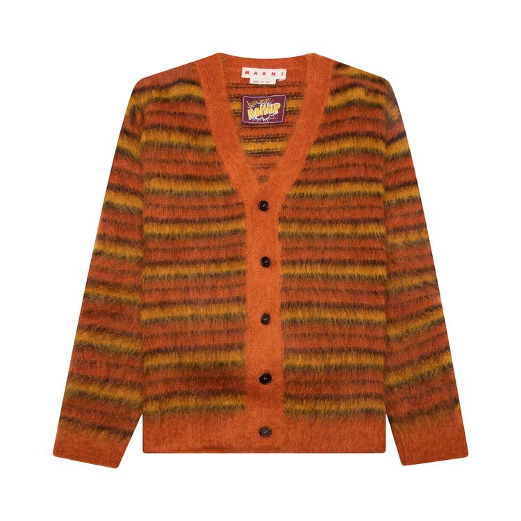 Marni V Neck Long-Sleeve Cardigan 'Orange'