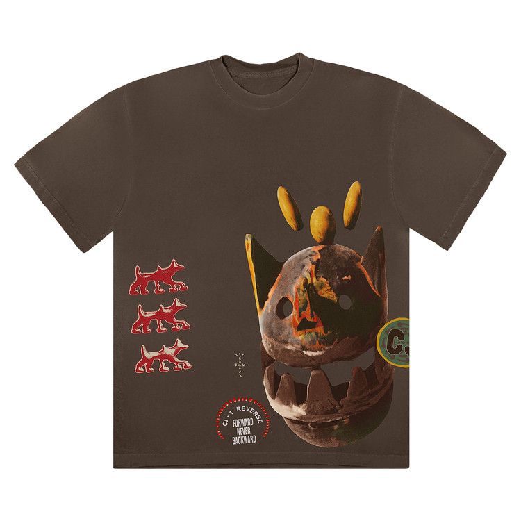 Cactus Jack by Travis Scott Never Backward Tee 'Brown'