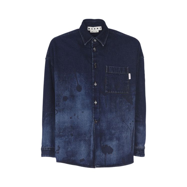 Marni Denim Short-Sleeve Shirt 'Blublack'