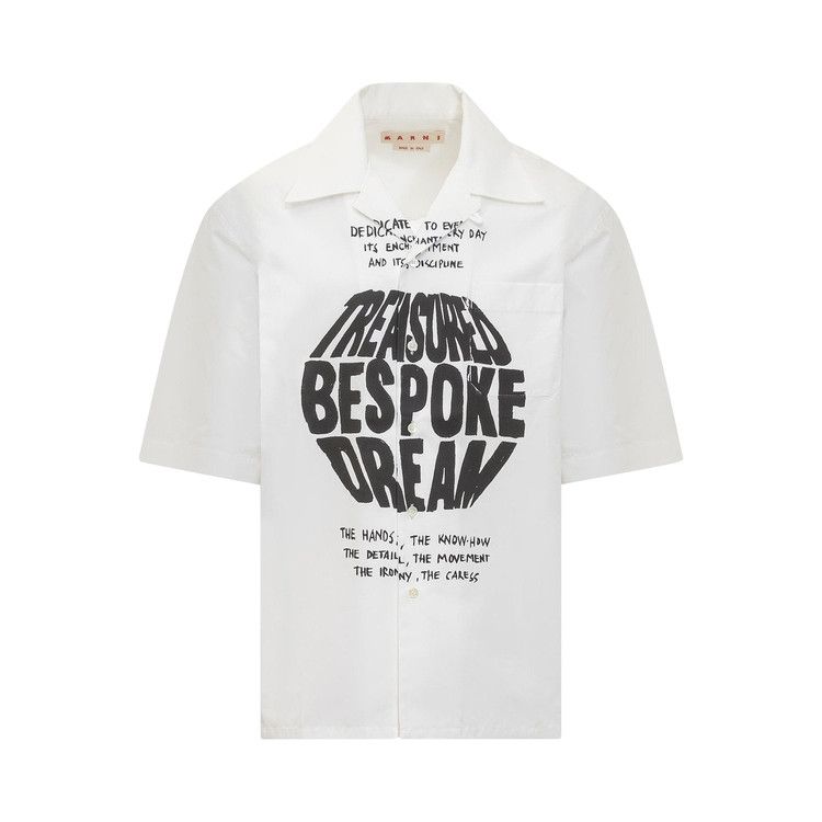 Marni Bespoke Printed Logo Embroidered Shirt 'Stone White'