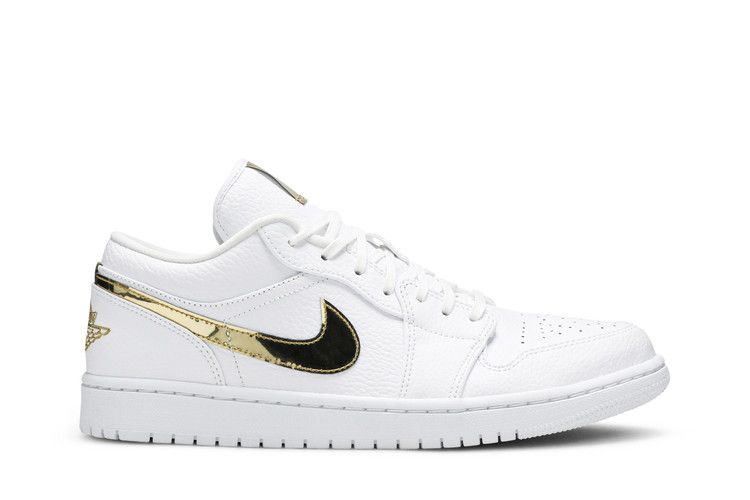 Wmns Air Jordan 1 Retro Low 'White Metallic Gold'