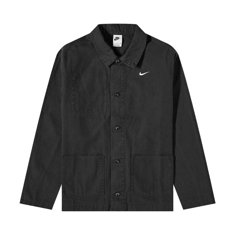 Nike Life Unlined Chore Coat 'Black/White'