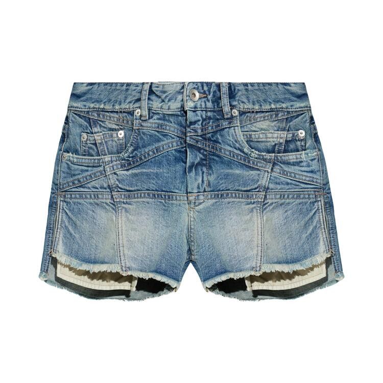 Rick Owens DRKSHDW Lana Cut Off Denim Shorts 'Washed Indigo'