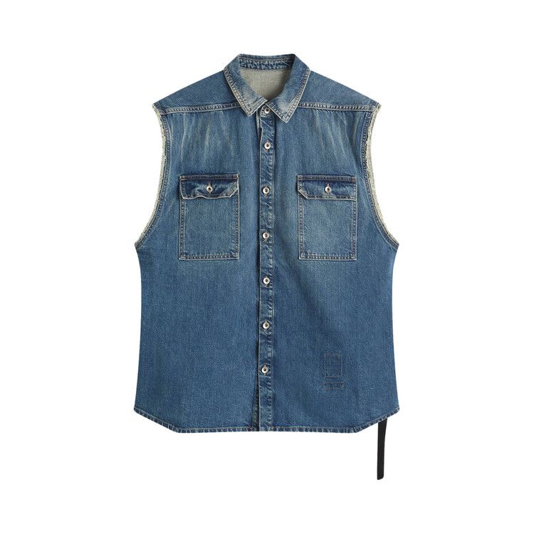 Rick Owens DRKSHDW Sleeveless Tommy Jumbo Outershirt 'Washed Indigo'