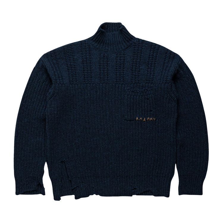 Marni Mending Turtleneck Sweater 'Cornflower'