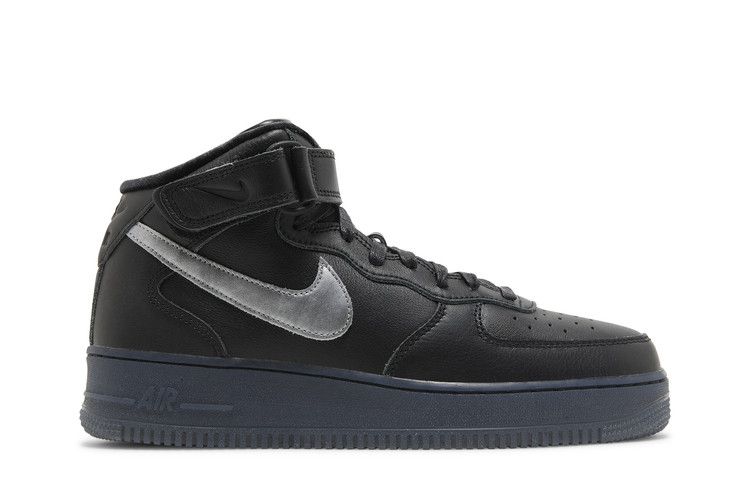 Nike Air Force 1 Mid Premium 'Black Metallic Silver'