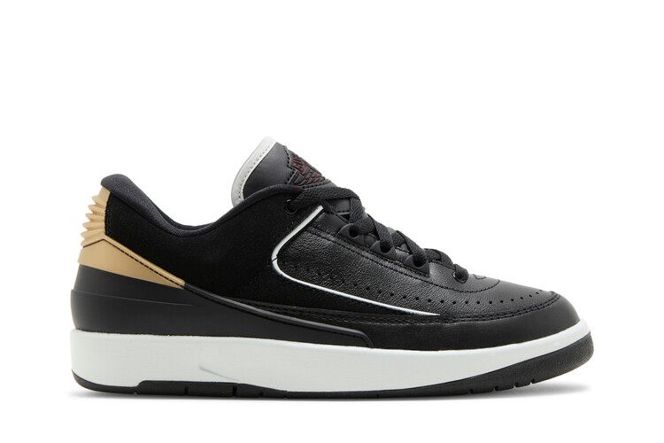 Wmns Air Jordan 2 Retro Low 'Black Metallic Gold'