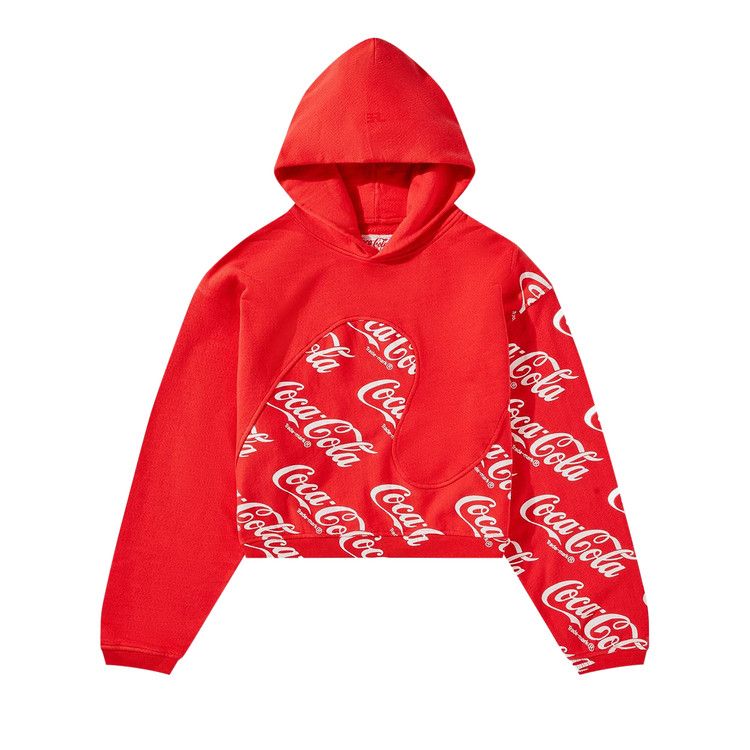 ERL Coca Cola Swirl Hoodie 'Red'