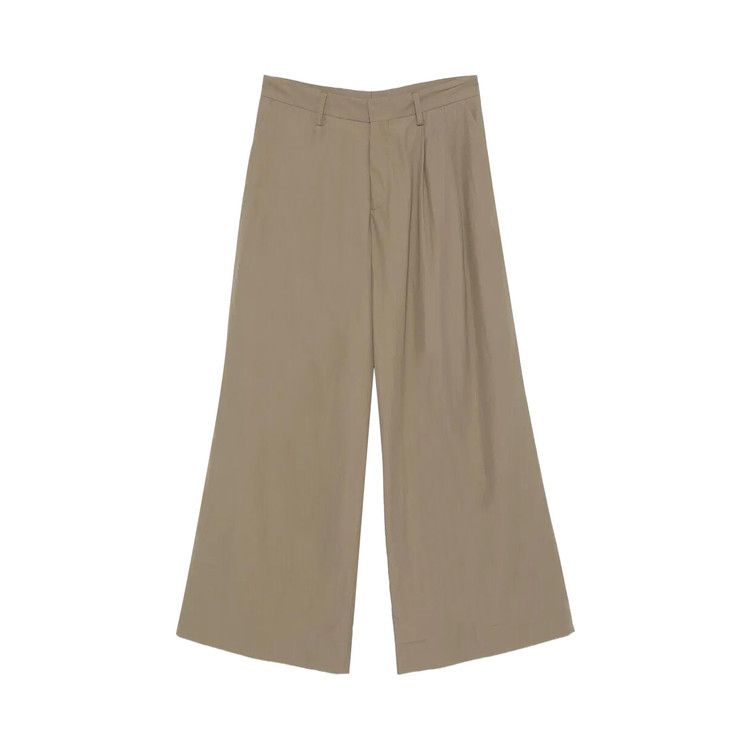 ERL Nylon Pleated Suit Trousers Woven 'Khaki'
