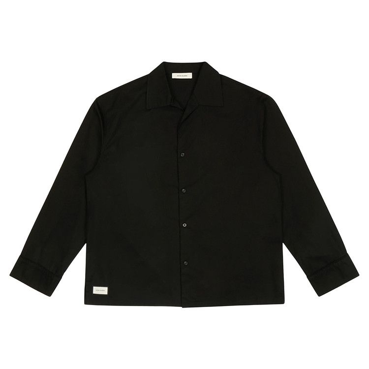 Entire Studios Long-Sleeve Pajama Shirt 'Black'