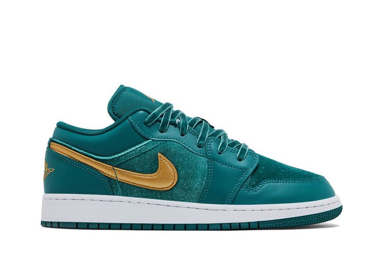 Air Jordan 1 Low SE Velvet GS 'Geode Teal Velvet'