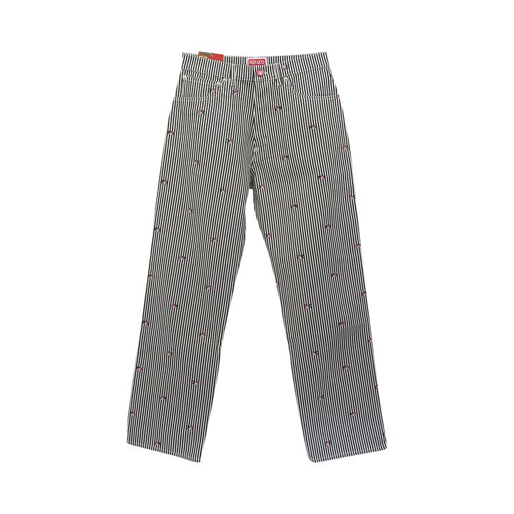 Kenzo Rinse Striped Suisen Relaxed Jeans 'Blue Denim'