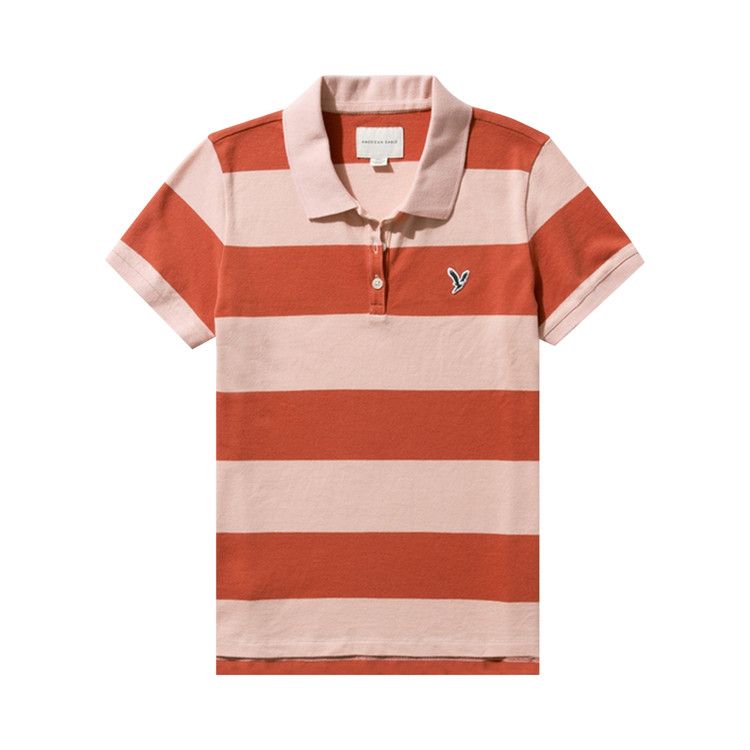 Kenzo Logo Patch Striped Polo Shirt 'Medium Red'