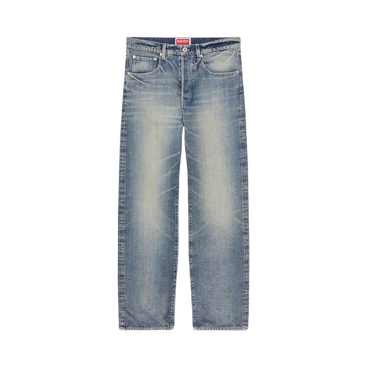 Kenzo Asagao Straight Fit Jeans 'Stone Bl Dirty Blue Denim'