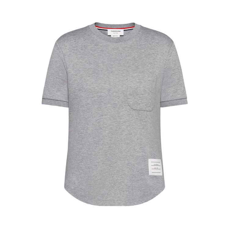 Thom Browne Short-Sleeve Tee In Cotton Milano 'Light Grey'