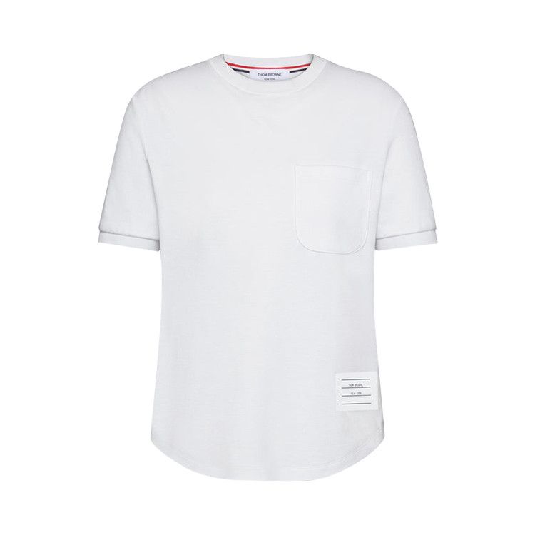 Thom Browne Short-Sleeve Tee In Cotton Milano 'White'