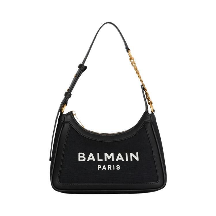 Balmain B-Army Shoulder Canvas/Leather Bag 'Black'