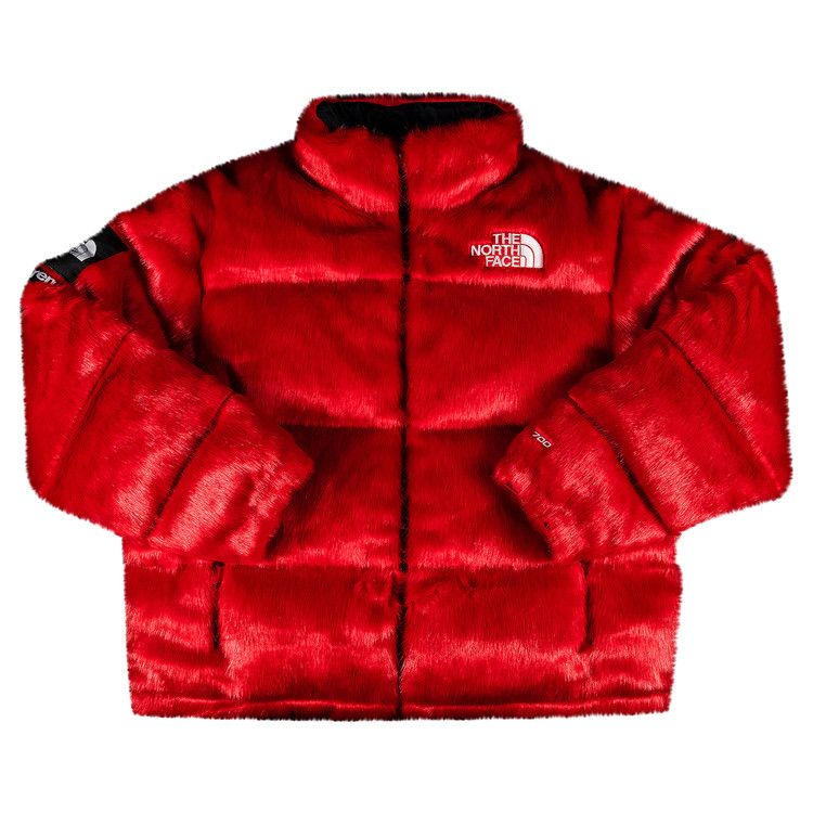 Supreme x The North Face Faux Fur Nuptse Jacket 'Red'