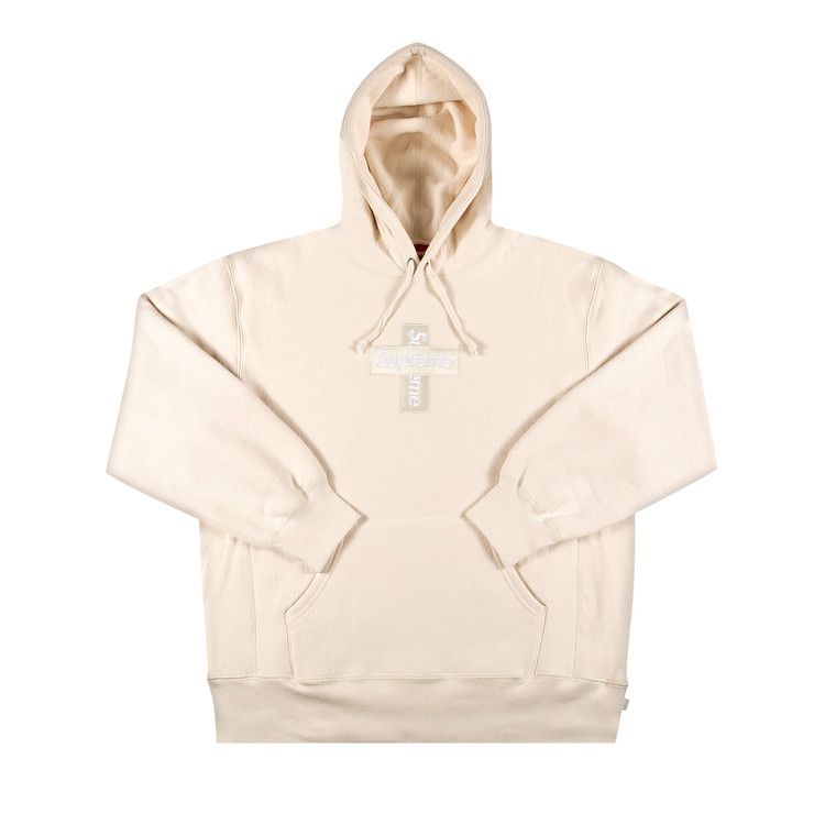 Supreme Cross Box Logo Hooded Sweatshirt 'Natural'