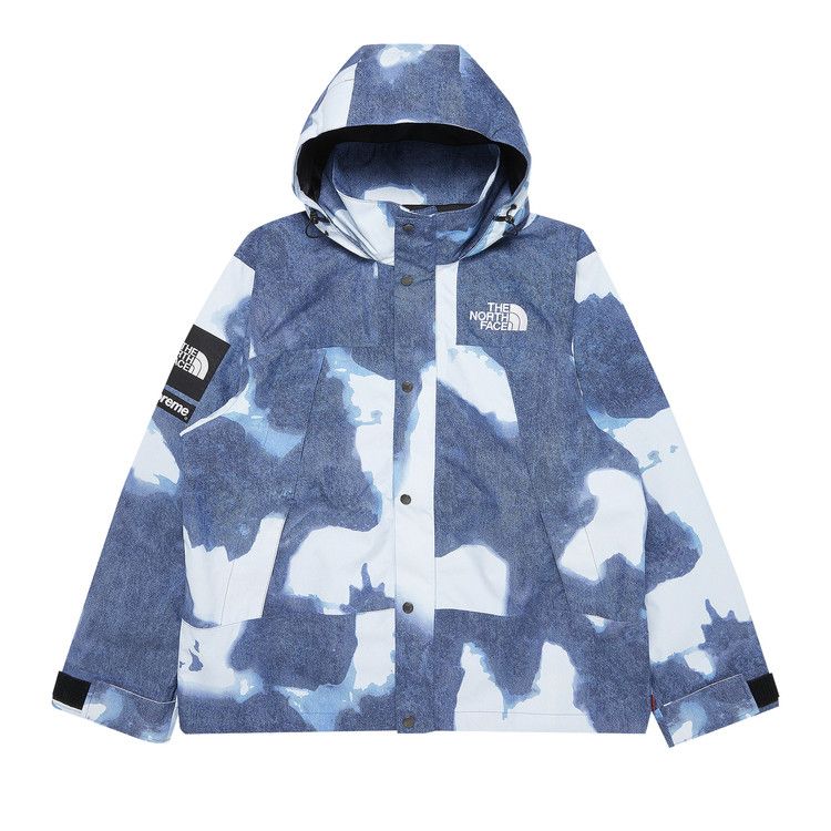 Supreme x The North Face Bleached Denim Print Mountain Jacket 'Indigo'