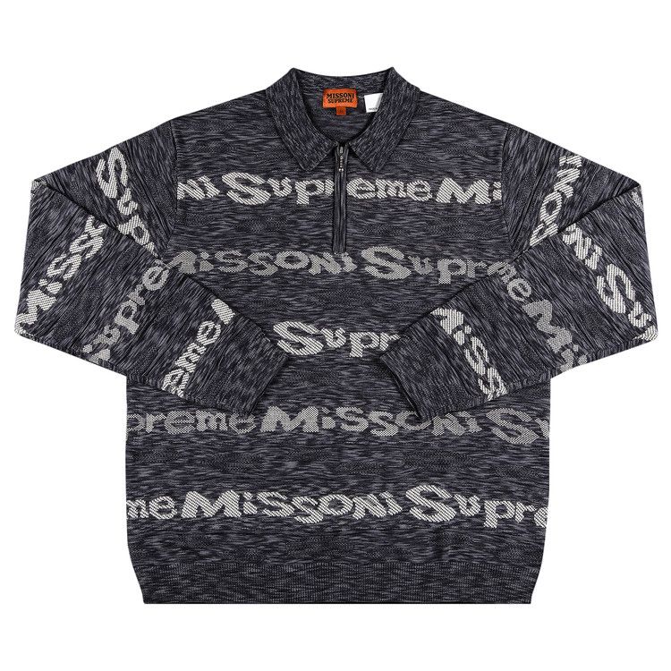 Supreme x Missoni Zip Long-Sleeve Polo 'Black'