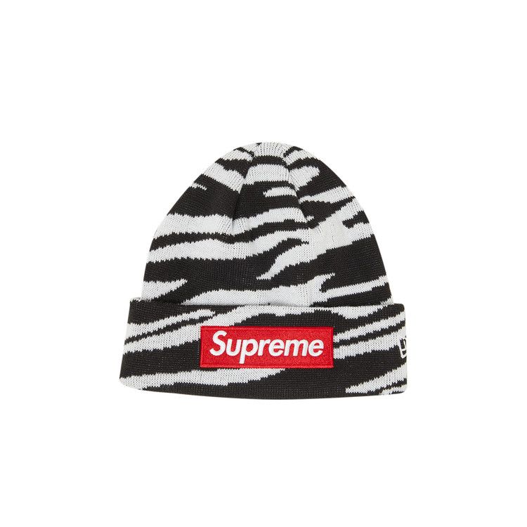 Supreme x New Era Box Logo Beanie 'Zebra'