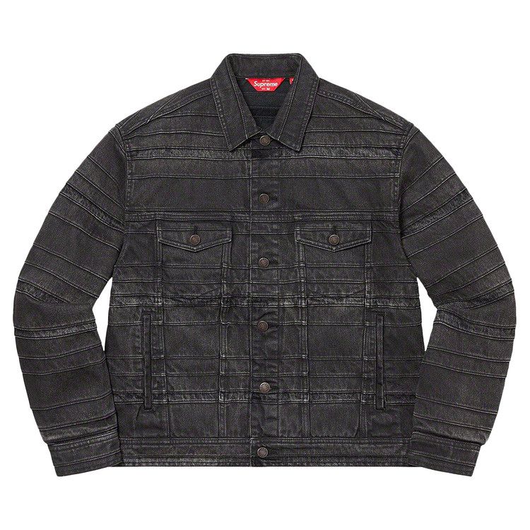 Supreme Layered Denim Trucker Jacket 'Black'