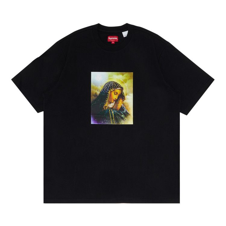 Supreme Mary Rhinestone Short-Sleeve Top 'Black'