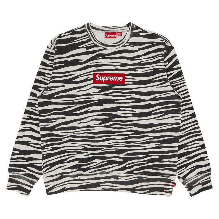 Supreme Box Logo Crewneck 'Zebra'