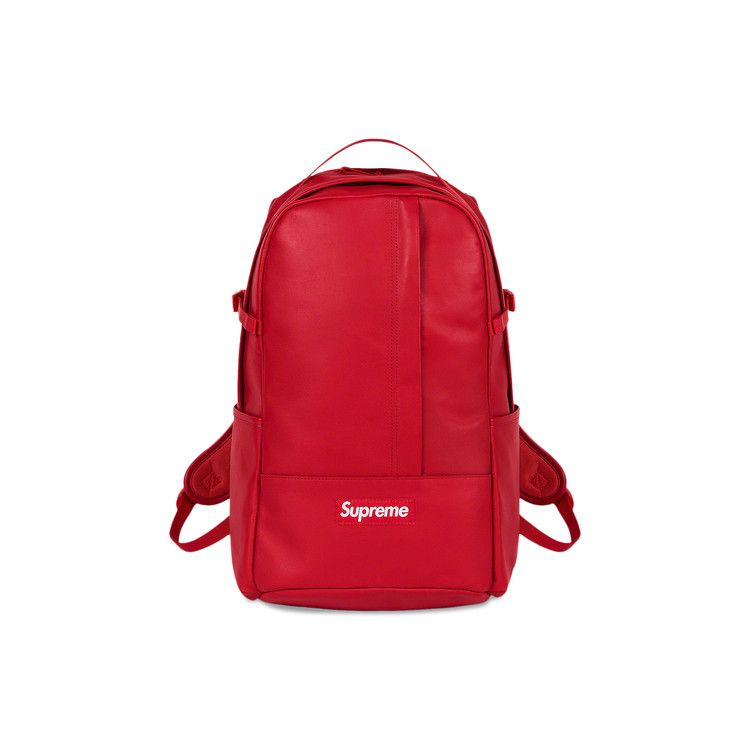 Supreme Leather Backpack 'Red'