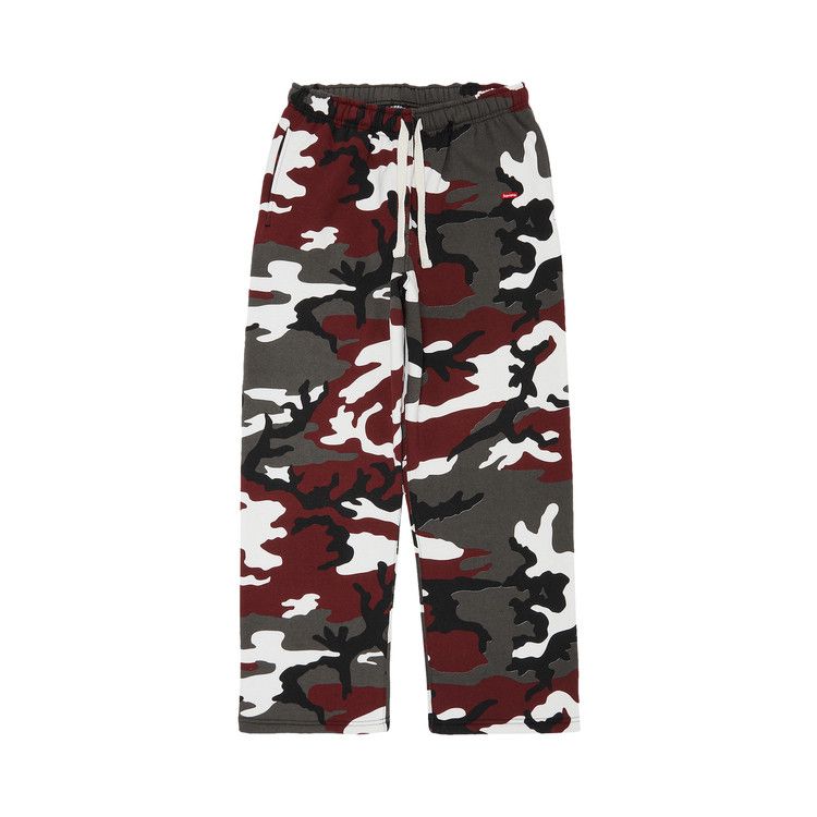 Supreme Small Box Drawcord Sweatpant 'Red Camo'