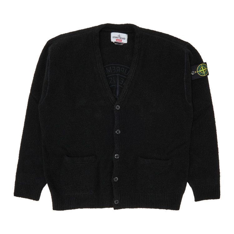 Supreme x Stone Island Bouclé Cardigan 'Black'