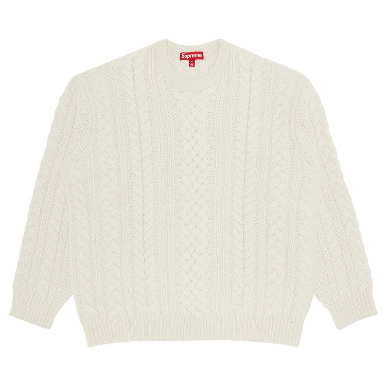 Supreme Appliqué Cable Knit Sweater 'Ivory'