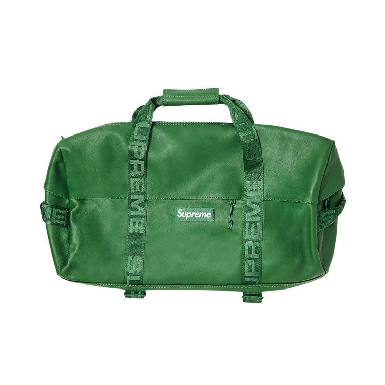 Supreme Leather Duffle Bag 'Green'