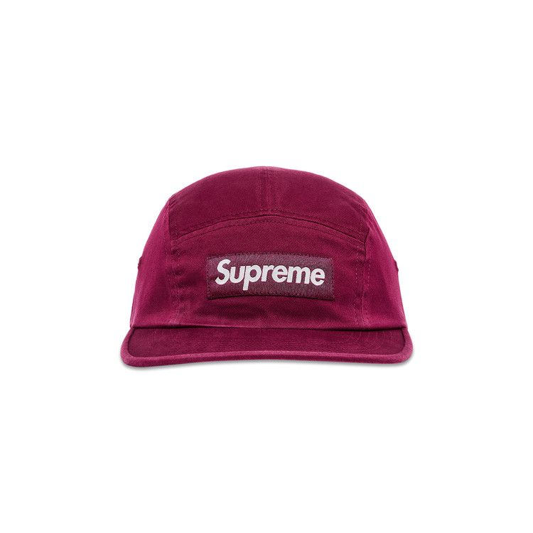 Supreme Washed Chino Twill Camp Cap 'Cranberry'