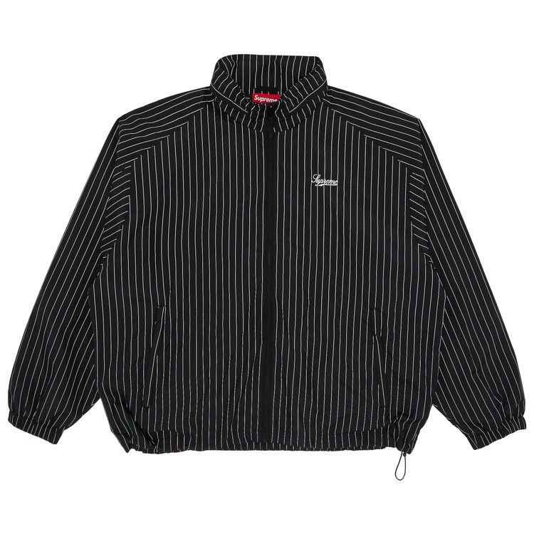 Supreme Reflective Pinstripe Track Jacket 'Black'