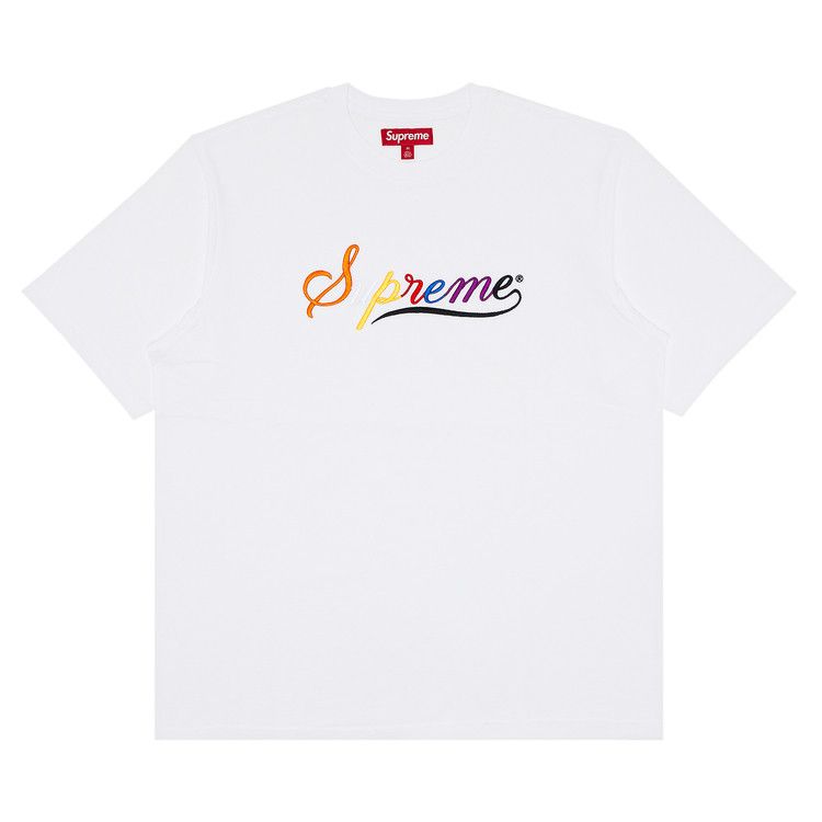 Supreme Cursive Short-Sleeve Top 'White'