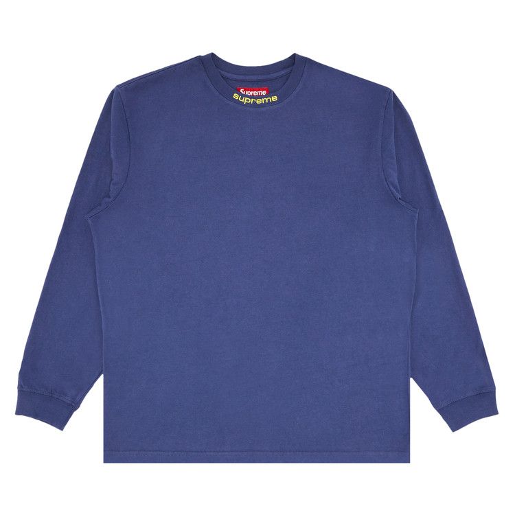 Supreme Embroidered Collar Long-Sleeve Top 'Navy'