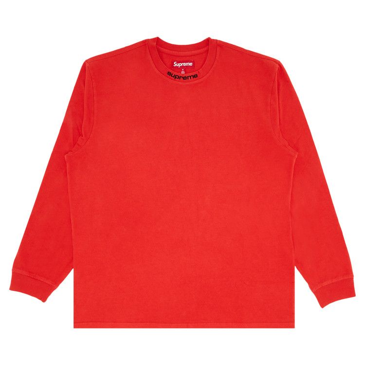 Supreme Embroidered Collar Long-Sleeve Top 'Red'