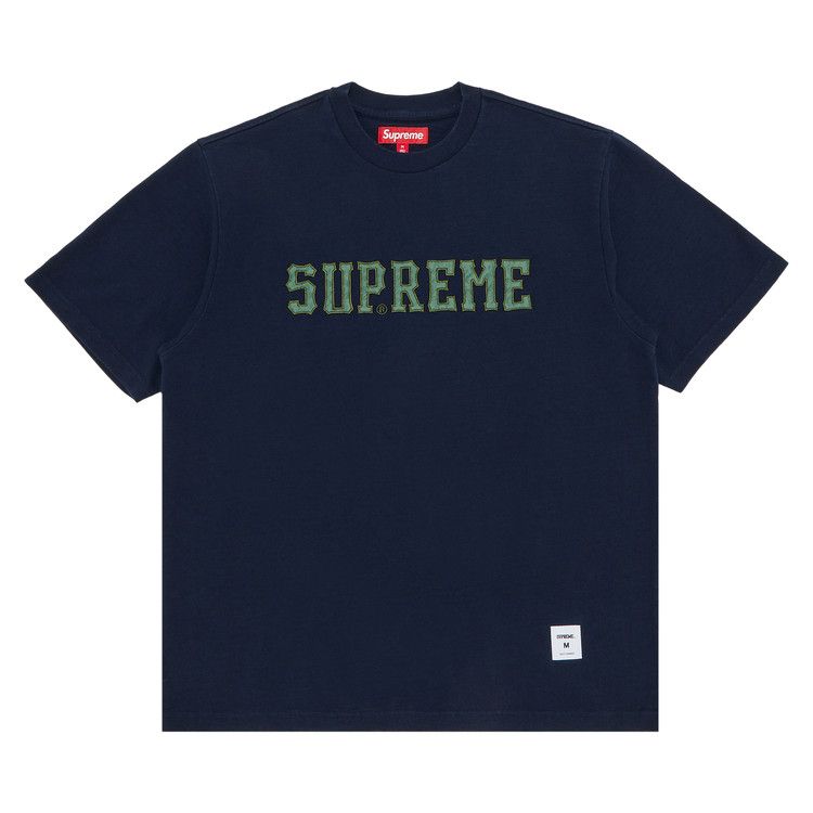 Supreme Twill Appliqué Short-Sleeve Top 'Navy'
