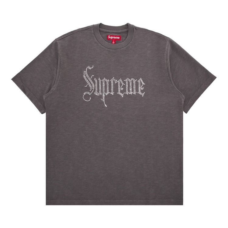 Supreme Rhinestone Short-Sleeve Top 'Grey'