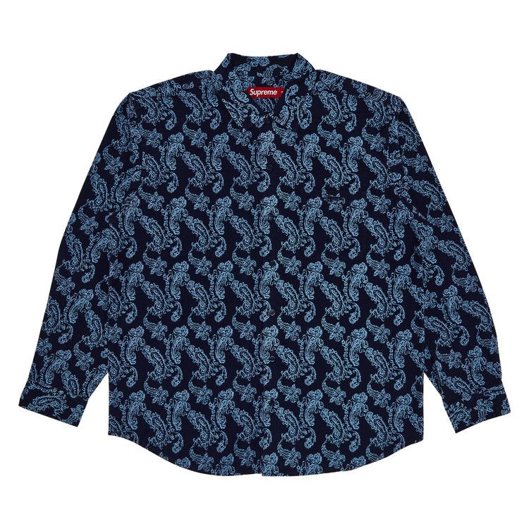 Supreme Paisley Flannel Shirt 'Navy'