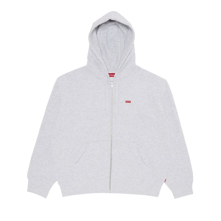 Supreme Small Box Zip Up Hooded Sweatshirt 'Ash Grey'