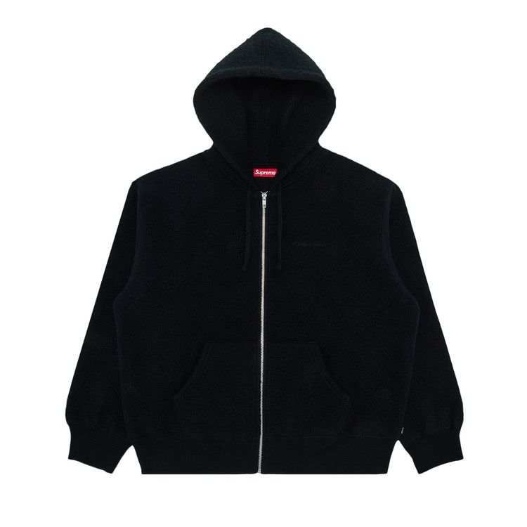 Supreme Pilled Zip Up Hooded Sweatshirt 'Black'