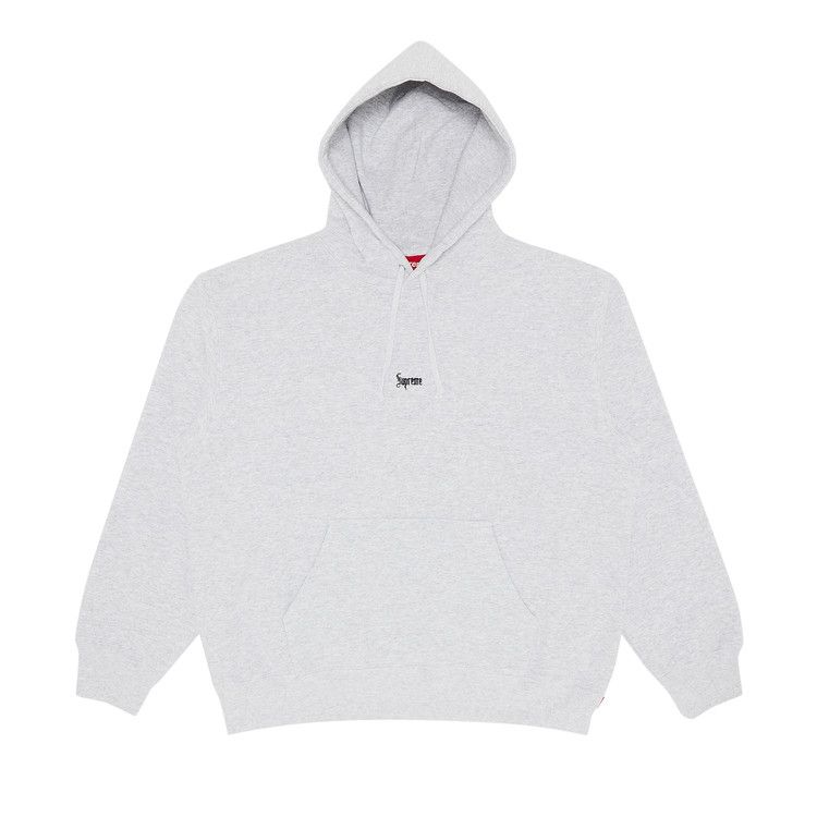 Supreme Micro Logo Hooded Sweatshirt 'Ash Grey'