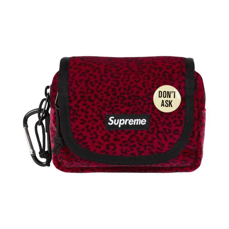 Supreme Velvet Mini Pouch 'Red Leopard'