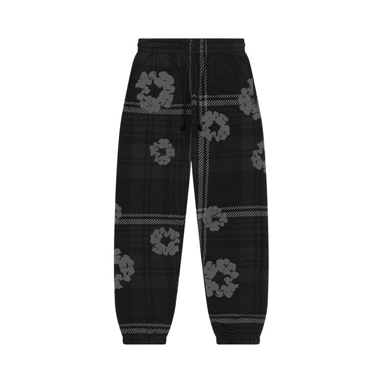 Denim Tears Plaid Cotton Wreath Sweatpants 'Black'